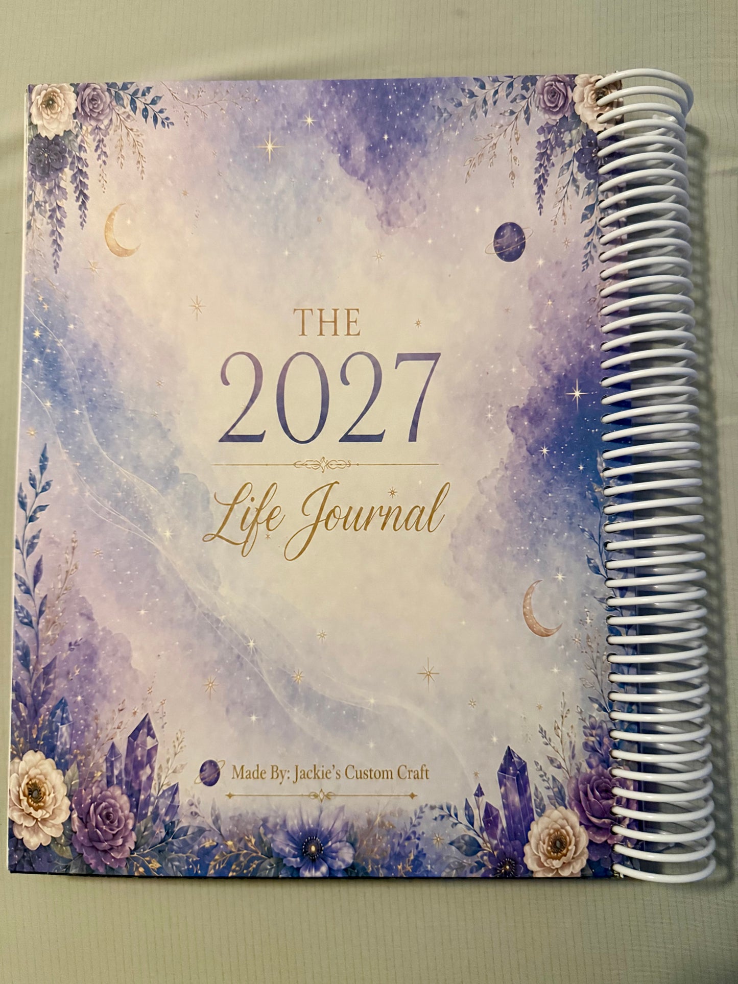 The 2027 Life Journal | Celestial Planner | Handmade 8.5×11 Guided Journal
