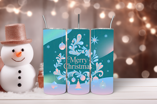 Frosted Elegance Christmas 20oz Tumbler