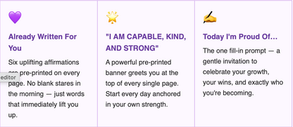 Starburst Days Affirmations Pad – Handmade Celestial Pastel | Pre-Printed Positive Affirmations