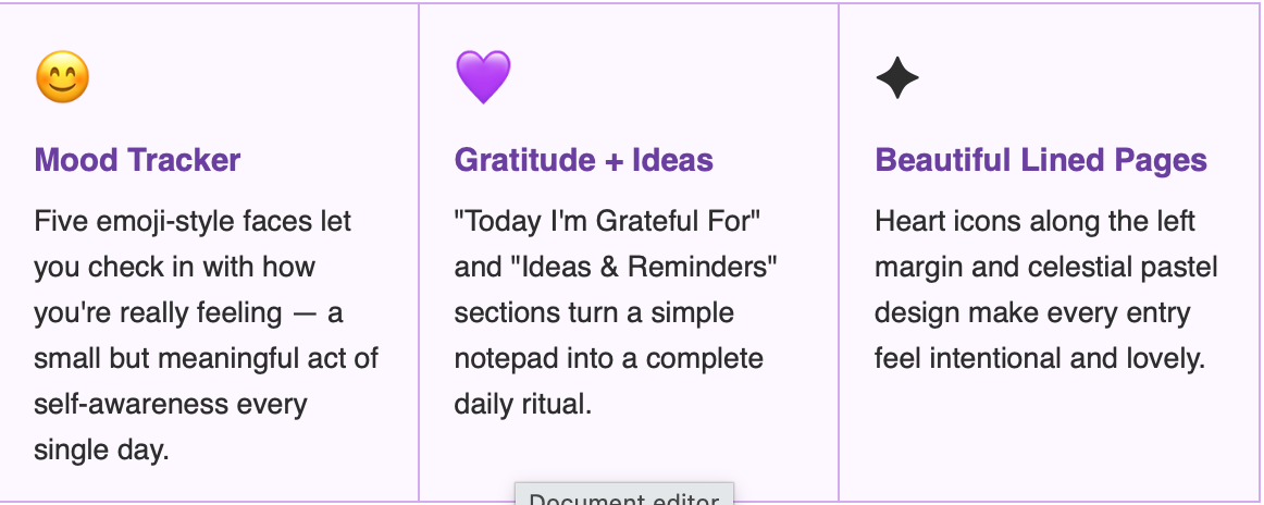 Starburst Days Notes & Journaling Pad – Handmade Celestial Pastel | Mood Tracker + Gratitude + Notes