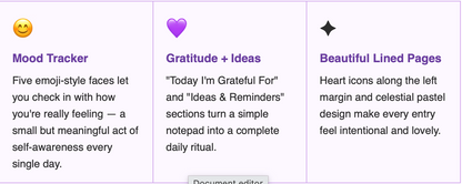 Starburst Days Notes & Journaling Pad – Handmade Celestial Pastel | Mood Tracker + Gratitude + Notes