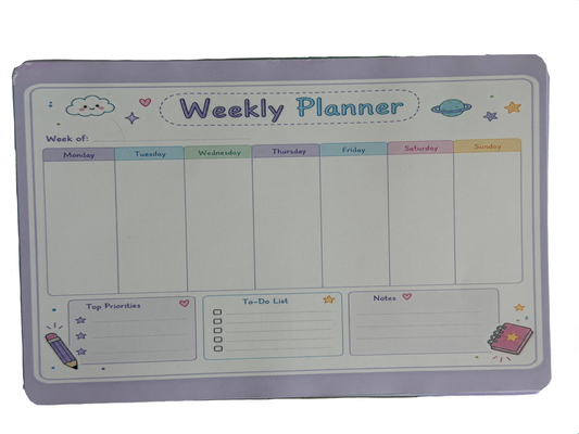 Starburst Days Weekly Planner – Handmade Celestial Pastel | Mon–Sun Layout with Priorities & NotesStarburst Days Weekly Planner – Handmade Celestial Pastel | Mon–Sun Layout with Priorities & Notes