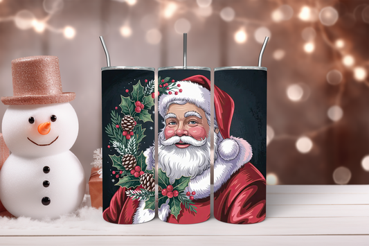 Holly Jolly Santa 20oz Tumbler