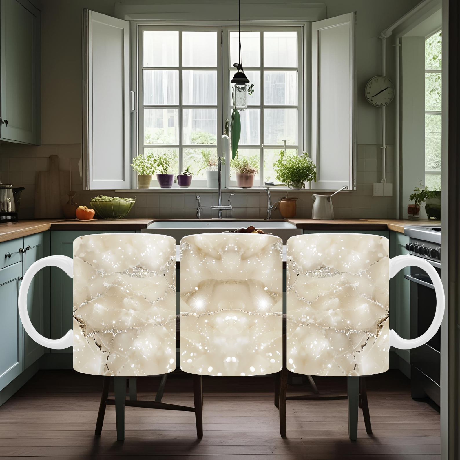 White Marble Mug